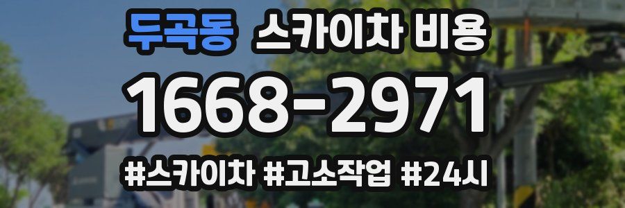 두곡동 스카이차 비용