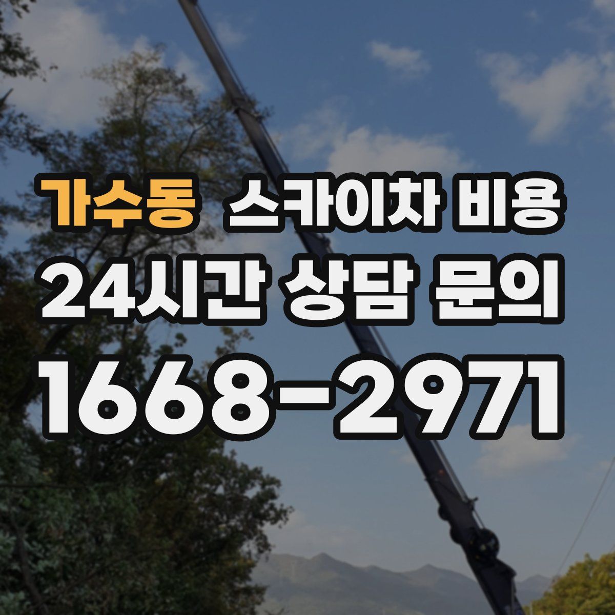 가수동 스카이차 비용