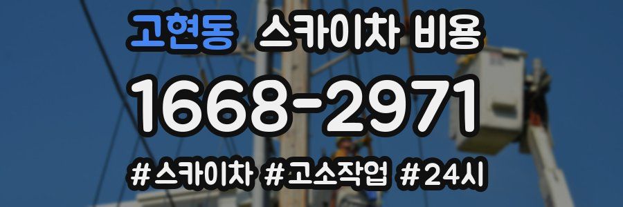 고현동 스카이차 비용