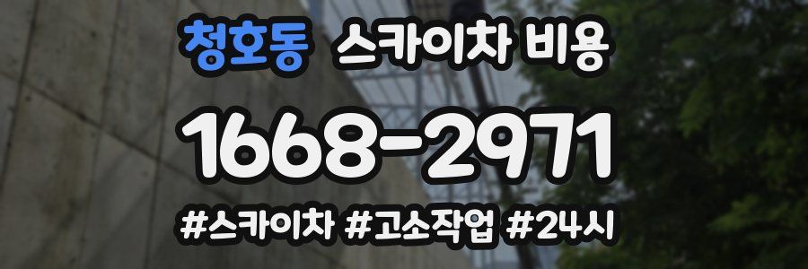 청호동 스카이차 비용