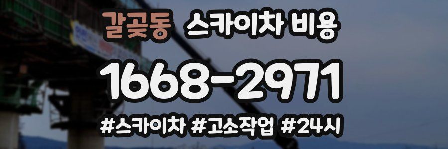 갈곶동 스카이차 비용