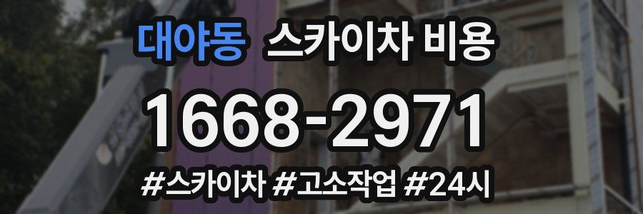 대야동 스카이차 비용