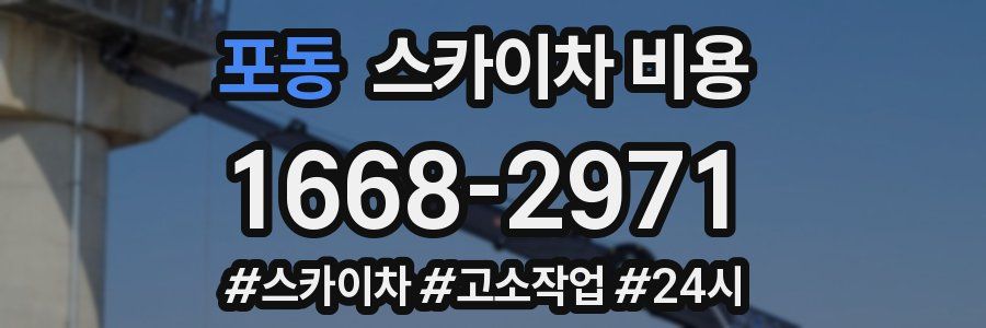 포동 스카이차 비용