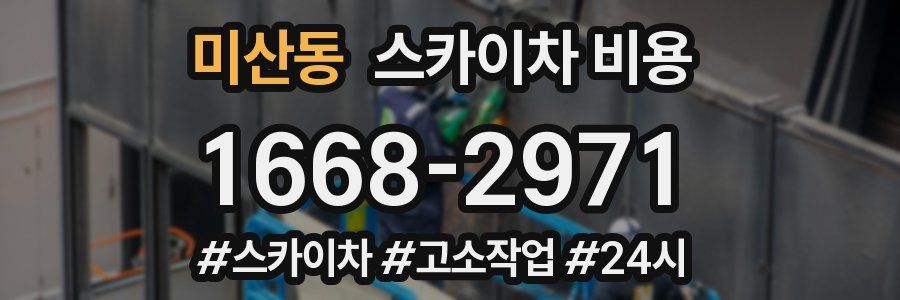 미산동 스카이차 비용