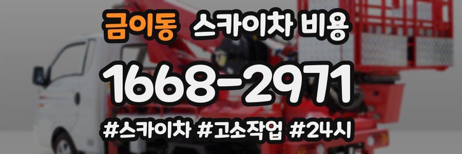 금이동 스카이차 비용