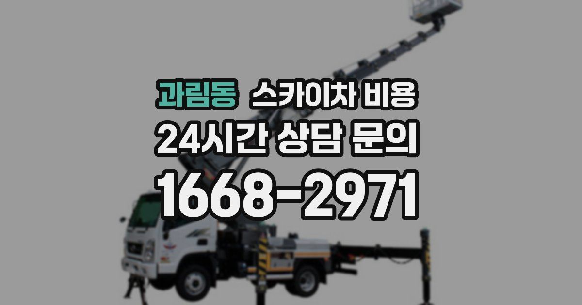 과림동 스카이차 비용