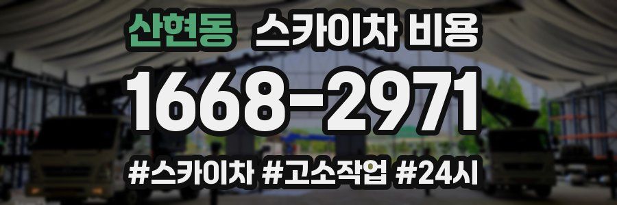 산현동 스카이차 비용