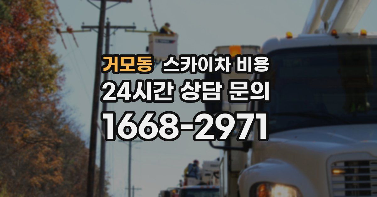 거모동 스카이차 비용