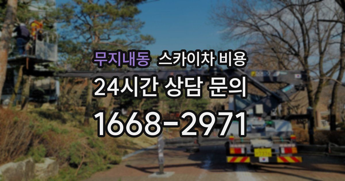 무지내동 스카이차 비용