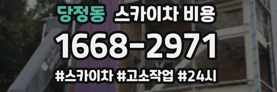 당정동 스카이차 비용