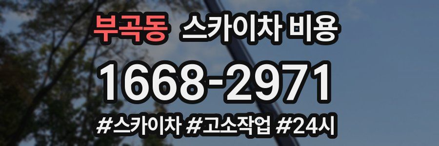 부곡동 스카이차 비용