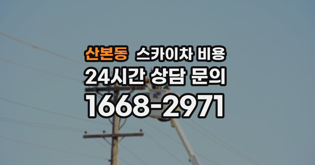 산본동 스카이차 비용