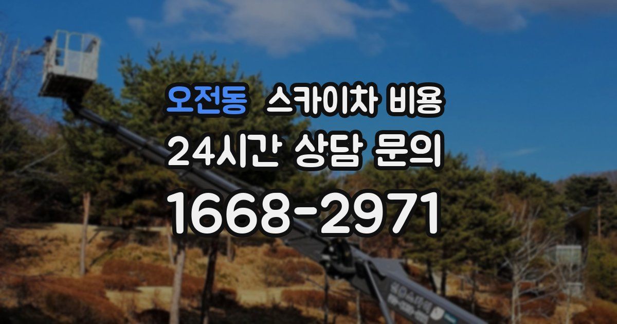 오전동 스카이차 비용