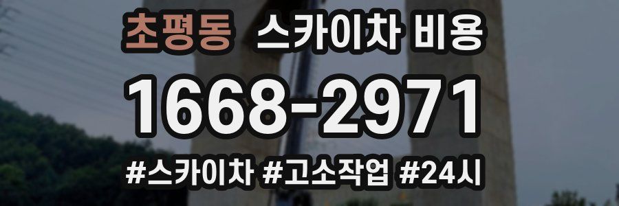 초평동 스카이차 비용