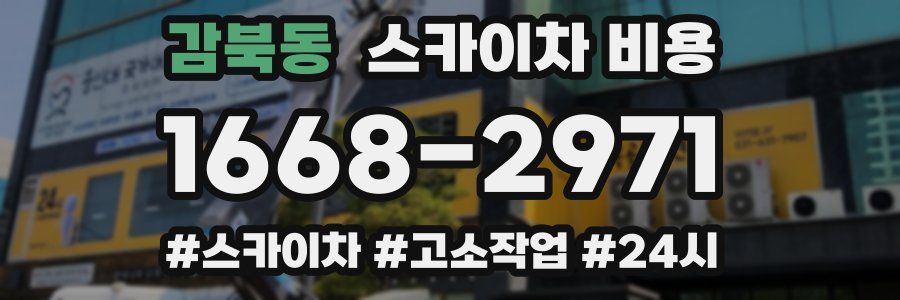 감북동 스카이차 비용