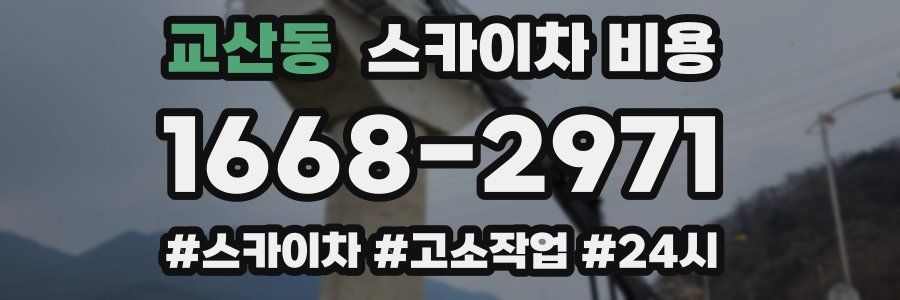 교산동 스카이차 비용