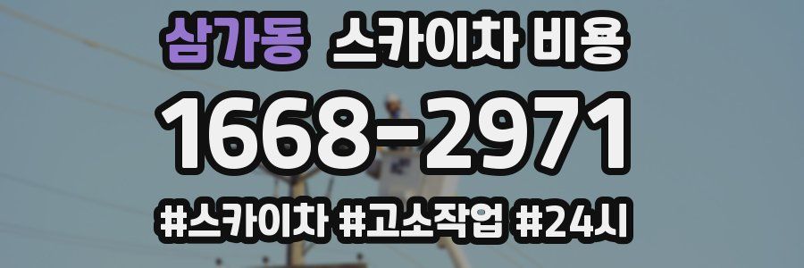 삼가동 스카이차 비용