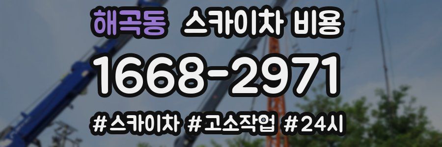 해곡동 스카이차 비용