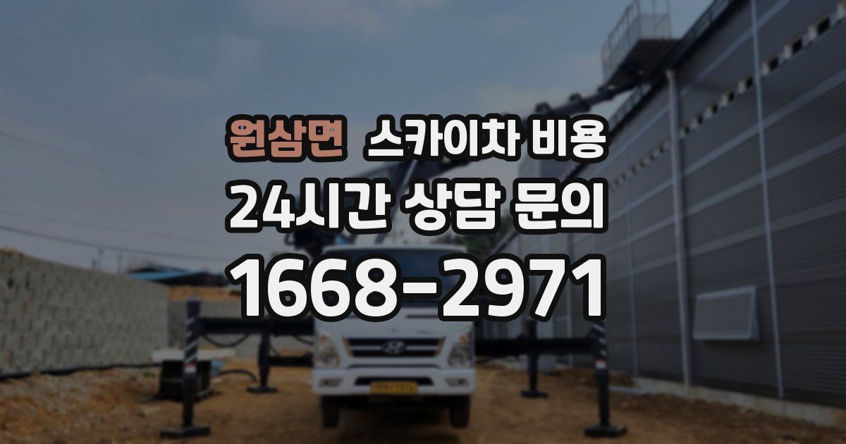 원삼면 스카이차 비용