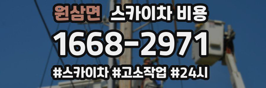 원삼면 스카이차 비용