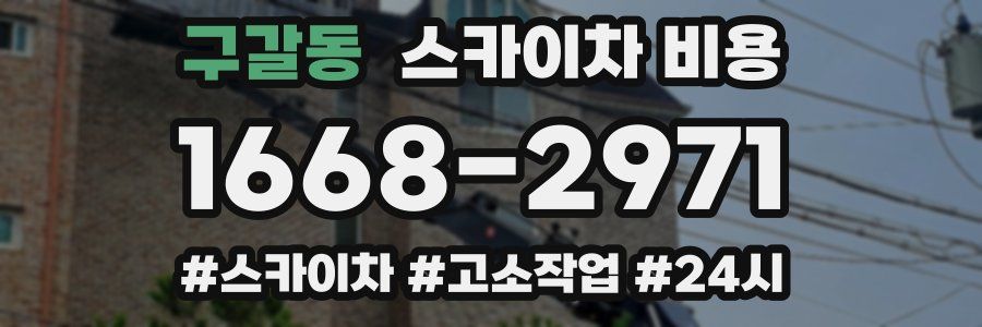 구갈동 스카이차 비용