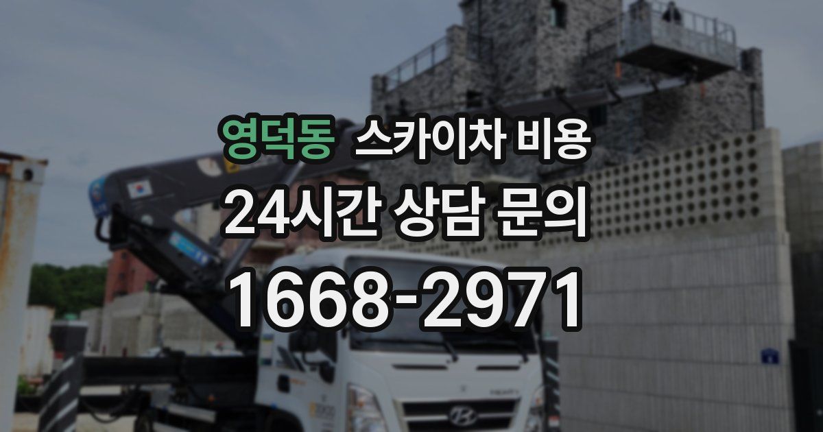 영덕동 스카이차 비용