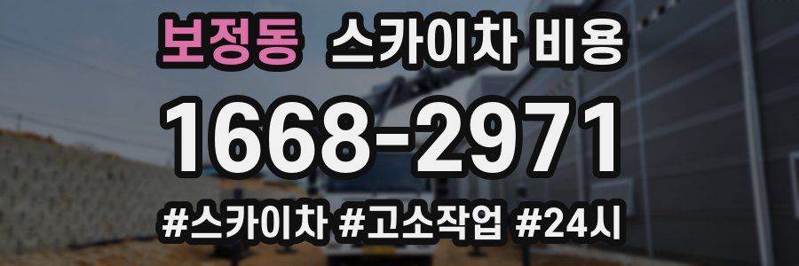 보정동 스카이차 비용