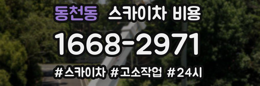 동천동 스카이차 비용