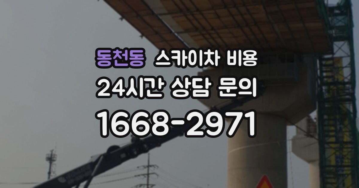 동천동 스카이차 비용