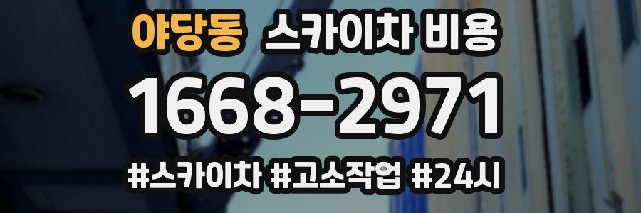 야당동 스카이차 비용