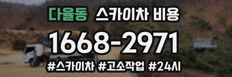 다율동 스카이차 비용