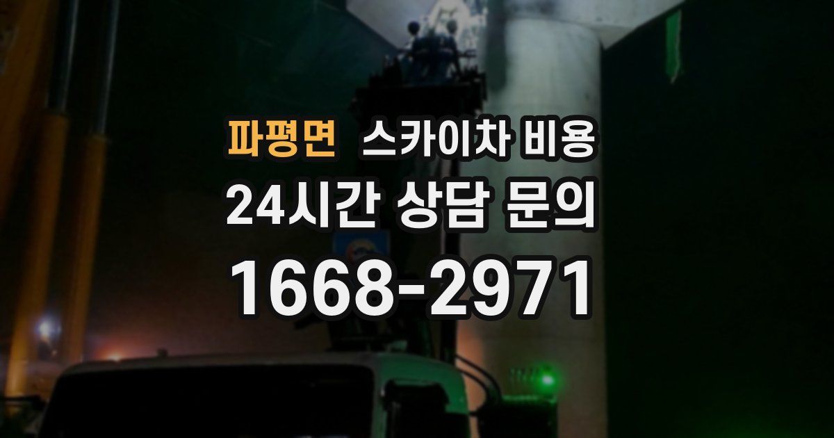 파평면 스카이차 비용