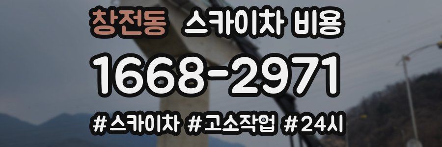 창전동 스카이차 비용