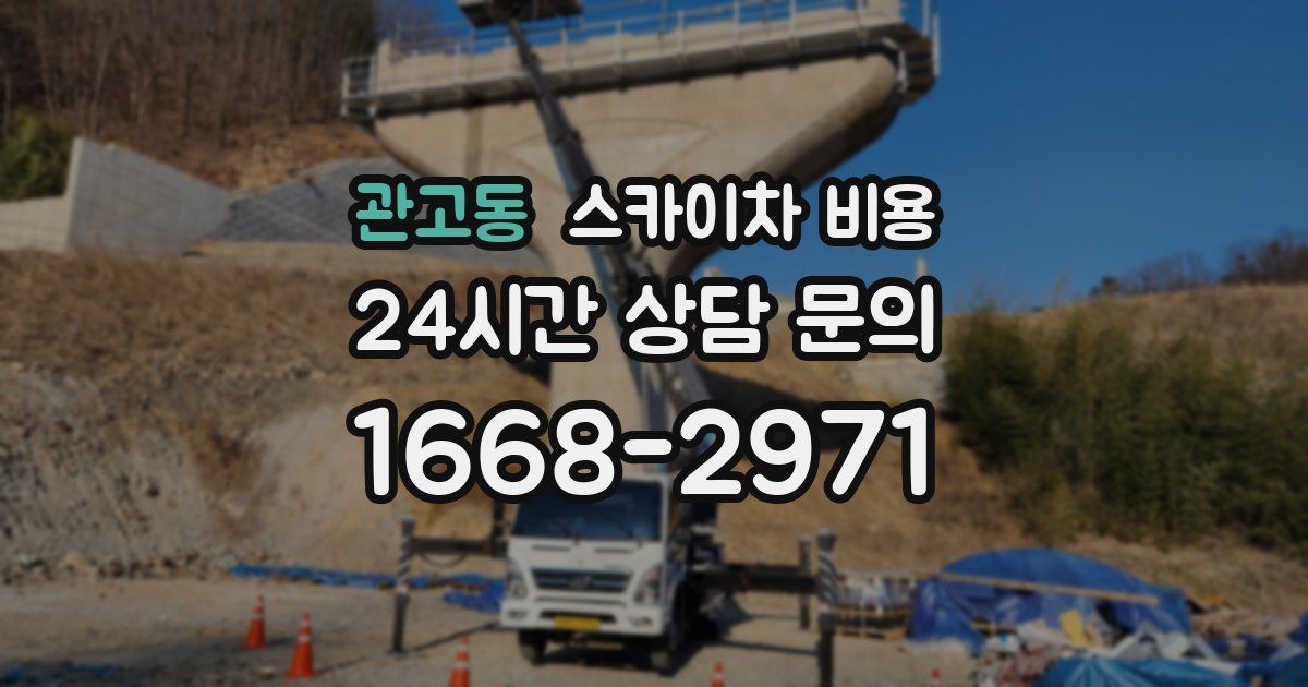 관고동 스카이차 비용