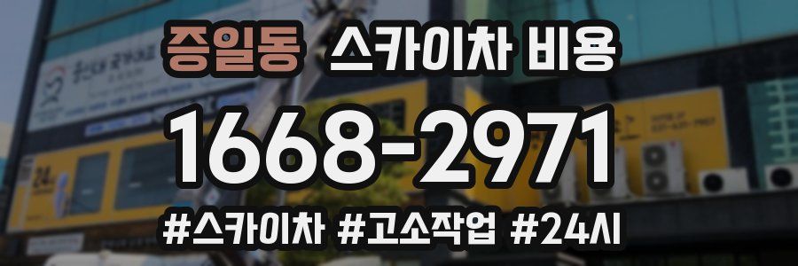 증일동 스카이차 비용