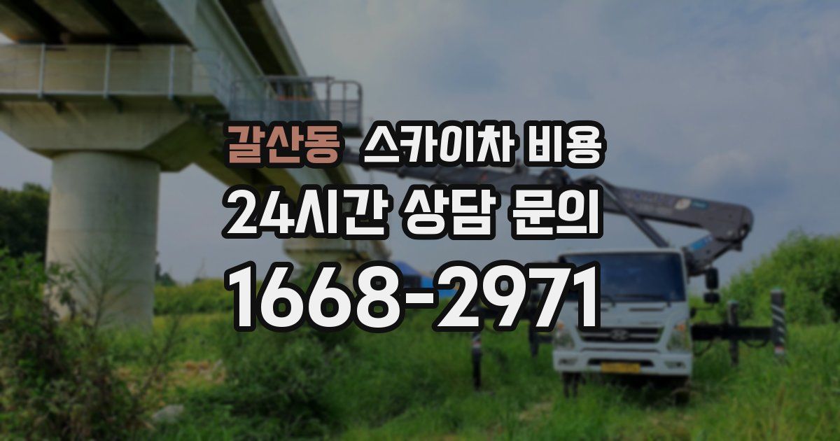 갈산동 스카이차 비용