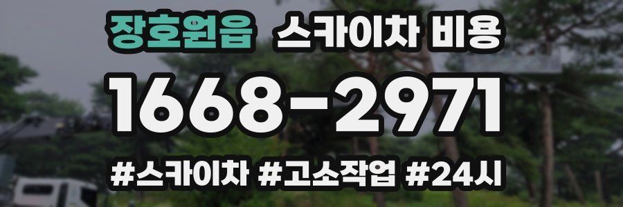 장호원읍 스카이차 비용