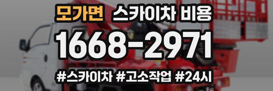 모가면 스카이차 비용