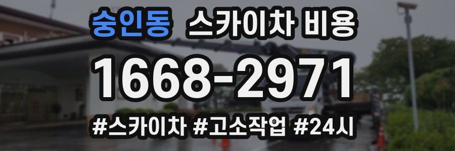 숭인동 스카이차 비용