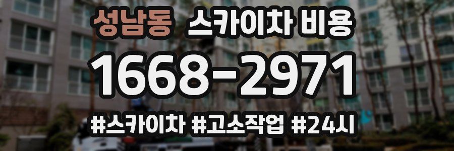 성남동 스카이차 비용