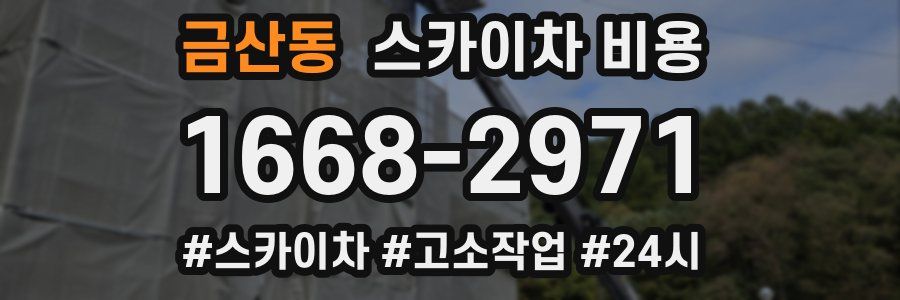 금산동 스카이차 비용