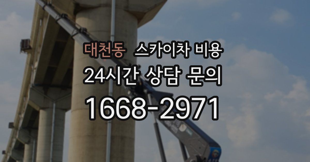 대천동 스카이차 비용