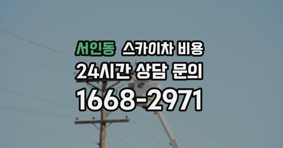 서인동 스카이차 비용