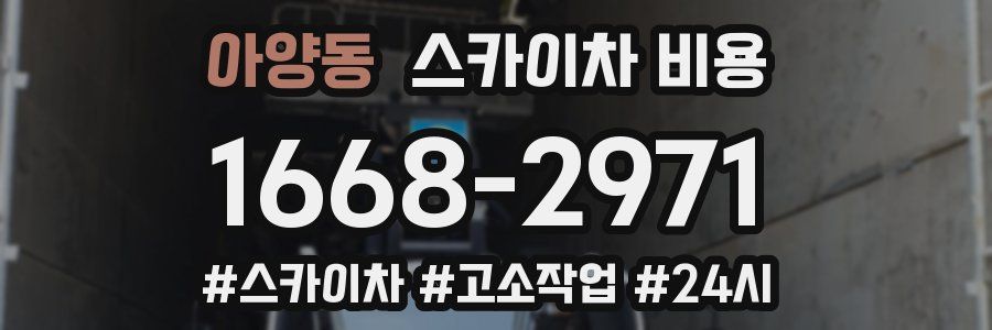 아양동 스카이차 비용