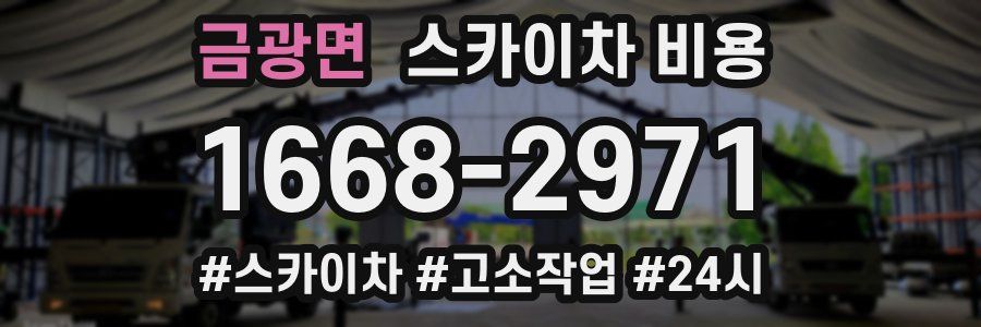 금광면 스카이차 비용