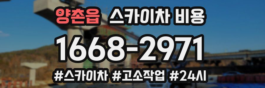 양촌읍 스카이차 비용