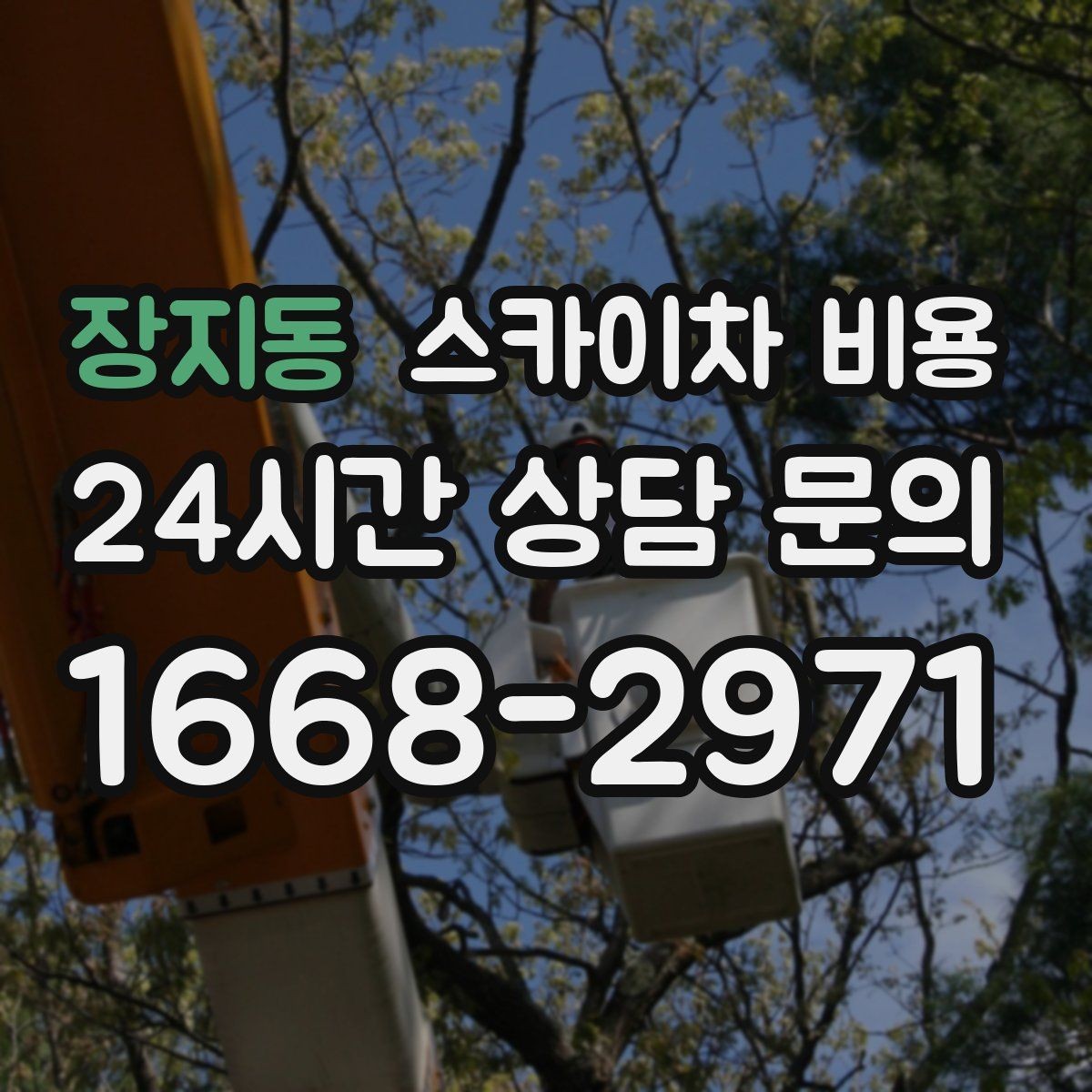 장지동 스카이차 비용 도로 폭이 넓어도 장애물이 있으면 달라집니다