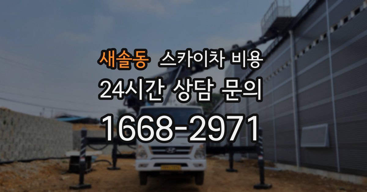 새솔동 스카이차 비용