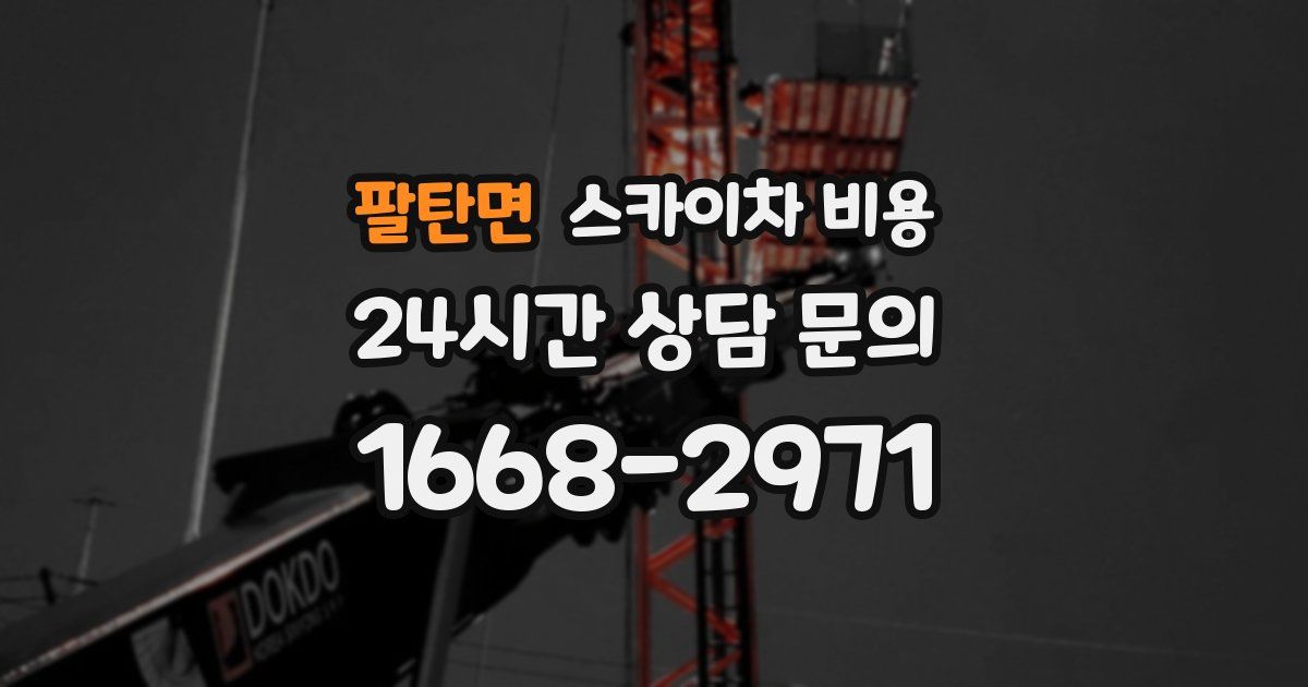 팔탄면 스카이차 비용