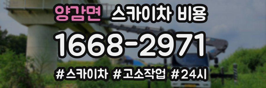 양감면 스카이차 비용